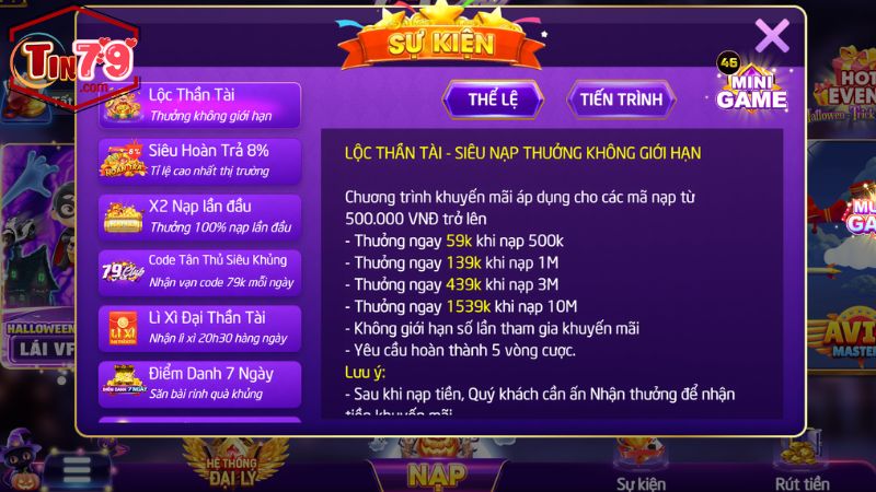 Tin79 thường xuyên tặng hàng ngàn giftcode